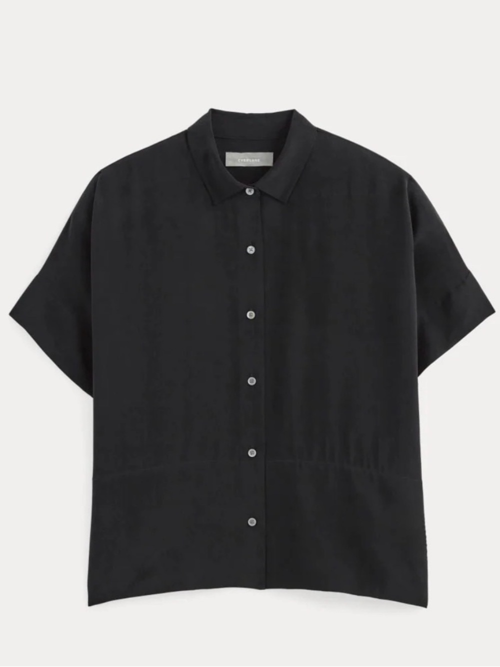 Everlane The Square Silk Shirt Black Size 10